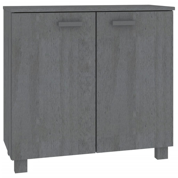 Sideboard HAMAR Dunkelgrau Kiefer Massivholz 85 cm