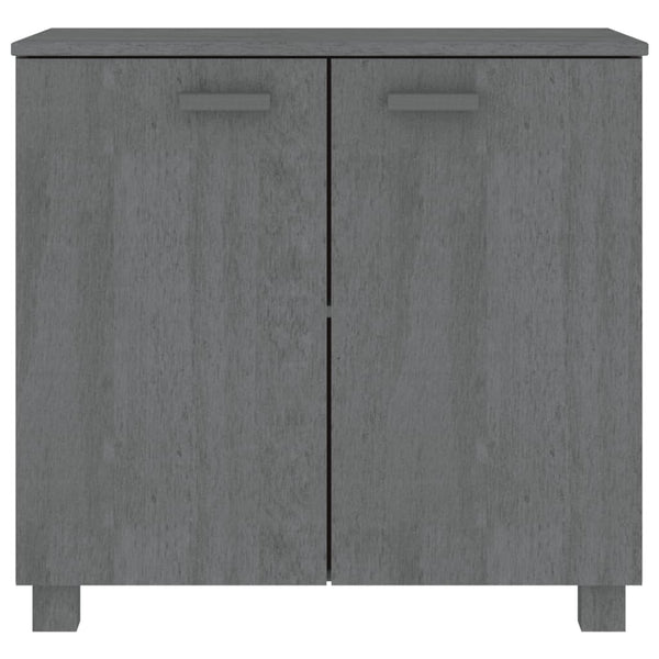 Sideboard HAMAR Dunkelgrau Kiefer Massivholz 85 cm