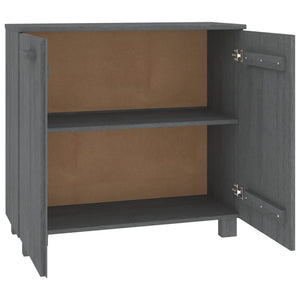 Sideboard HAMAR Dunkelgrau Kiefer Massivholz 85 cm