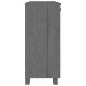 Sideboard HAMAR Dunkelgrau Kiefer Massivholz 85 cm