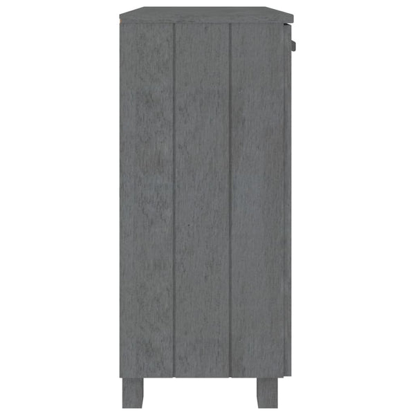 Sideboard HAMAR Dunkelgrau Kiefer Massivholz 85 cm