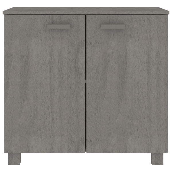 Sideboard HAMAR Hellgrau Kiefer Massivholz 85cm