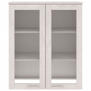 Highboard Aufsatz Weiß Massivholz 85cm