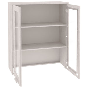 Highboard Aufsatz Weiß Massivholz 85cm