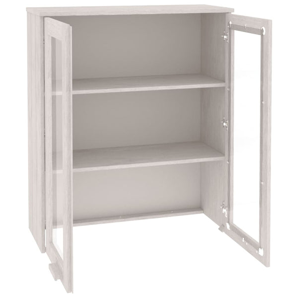Highboard Aufsatz Weiß Massivholz 85cm