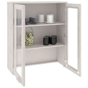 Highboard Aufsatz Weiß Massivholz 85cm