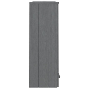 Highboard Aufsatz Dunkelgrau Massivholz