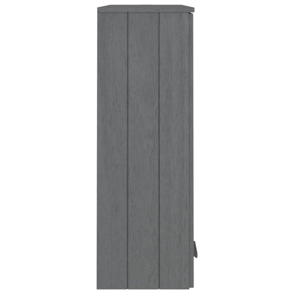Highboard Aufsatz Dunkelgrau Massivholz