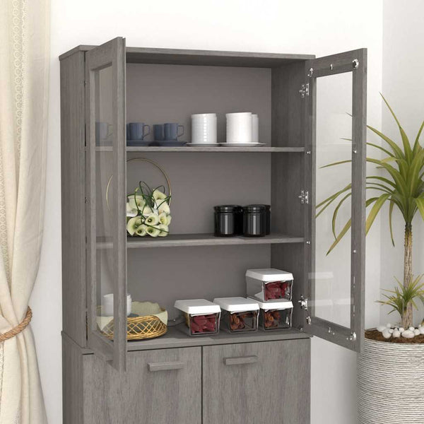 Highboard Aufsatz Hellgrau 85x35x100cm