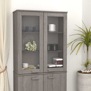 Highboard Aufsatz Hellgrau 85x35x100cm