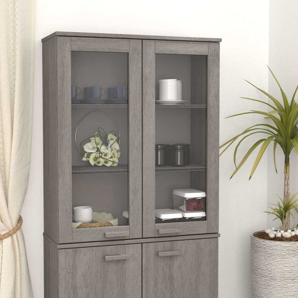 Highboard Aufsatz Hellgrau 85x35x100cm