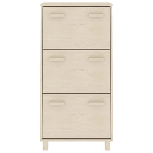 Schuhschrank HAMAR Kiefer Massivholz Honigbraun