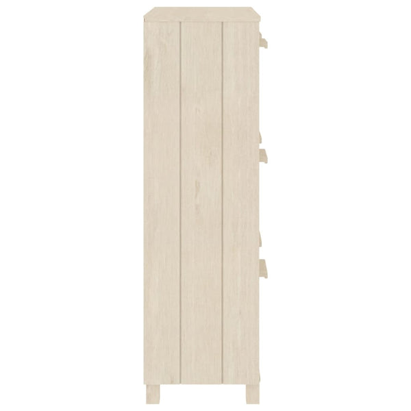 Schuhschrank HAMAR Kiefer Massivholz Honigbraun