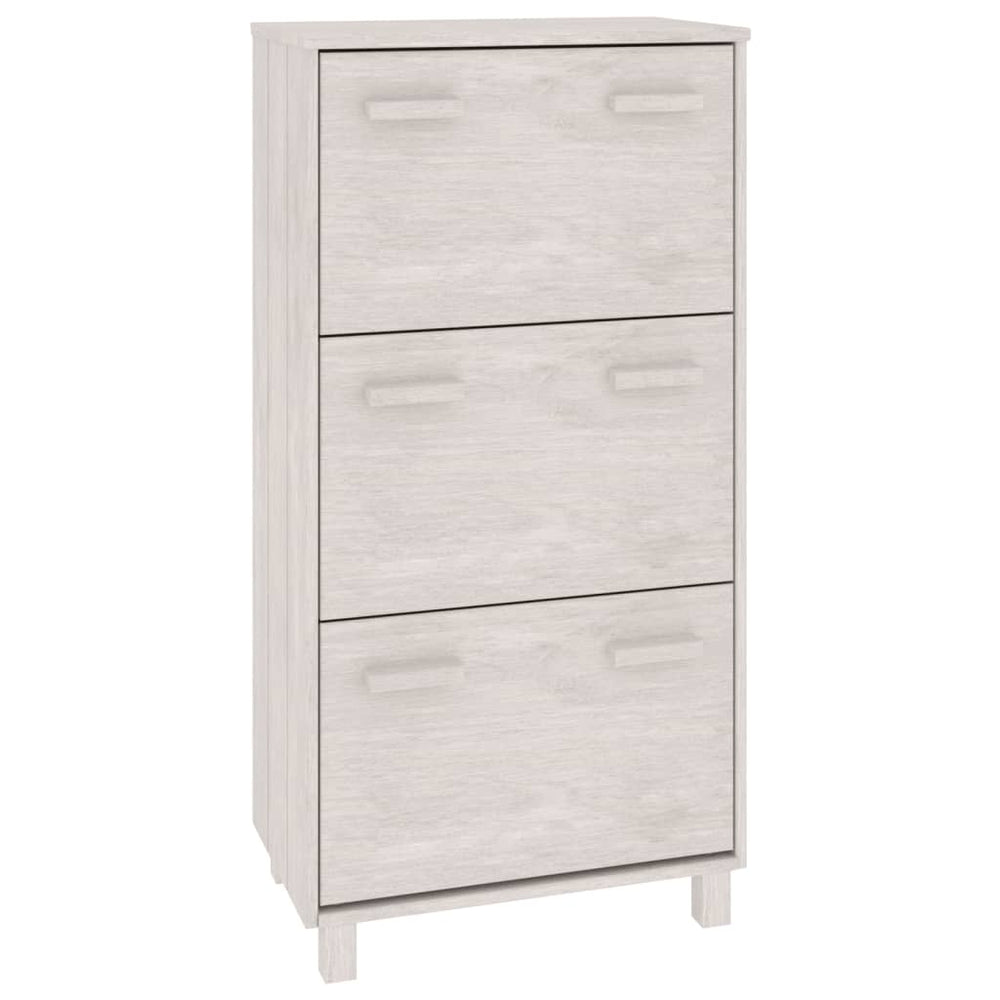 Weißer Schuhschrank Kiefer Massivholz 59,5cm