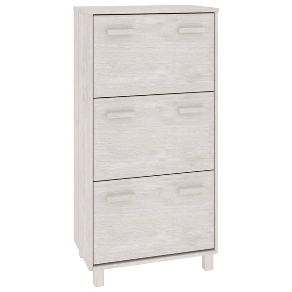 Weißer Schuhschrank Kiefer Massivholz 59,5cm