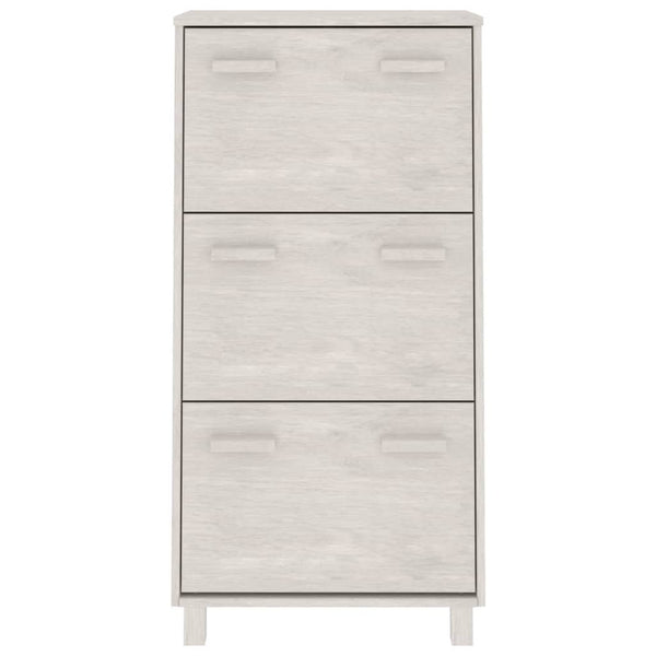 Weißer Schuhschrank Kiefer Massivholz 59,5cm