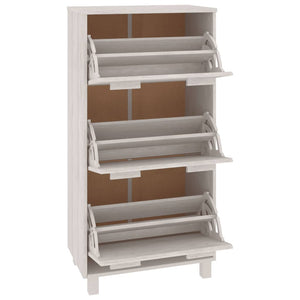 Weißer Schuhschrank Kiefer Massivholz 59,5cm