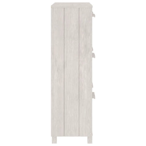 Weißer Schuhschrank Kiefer Massivholz 59,5cm