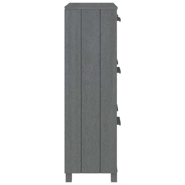 Dunkelgrauer Schuhschrank Kiefer Massivholz