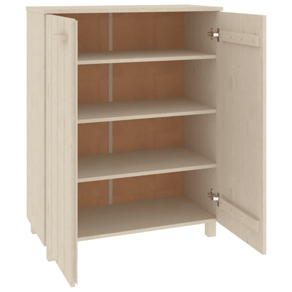 Massivholz Schuhschrank Honigbraun Kiefer