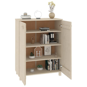 Massivholz Schuhschrank Honigbraun Kiefer