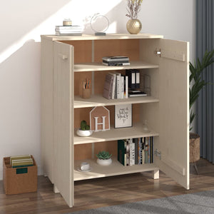 Massivholz Schuhschrank Honigbraun Kiefer