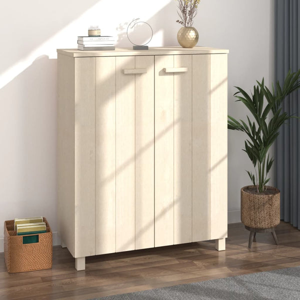 Massivholz Schuhschrank Honigbraun Kiefer