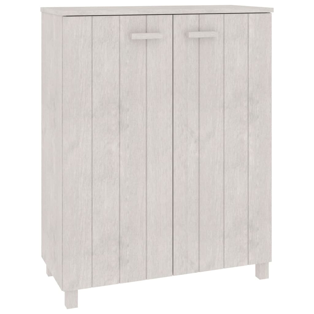 Weißer Schuhschrank HAMAR Kiefer Massivholz 85 cm