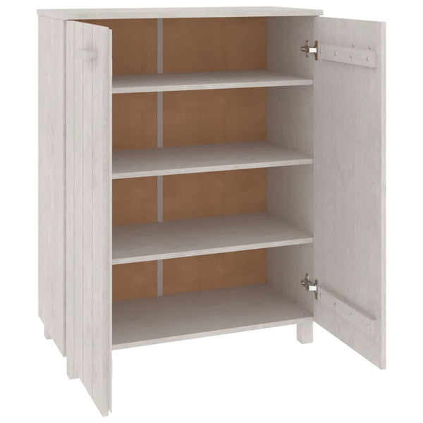 vidaXL Meuble à chaussures HAMAR blanc 85x40x108 cm bois de pin massif