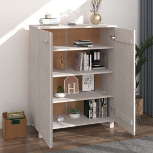 vidaXL Meuble à chaussures HAMAR blanc 85x40x108 cm bois de pin massif