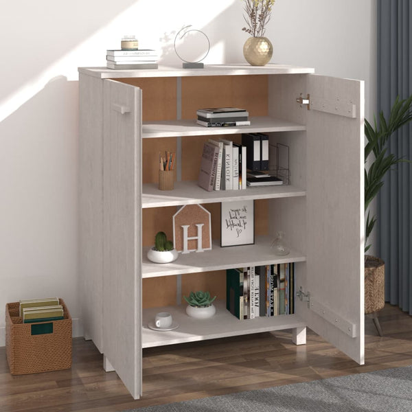 vidaXL Meuble à chaussures HAMAR blanc 85x40x108 cm bois de pin massif