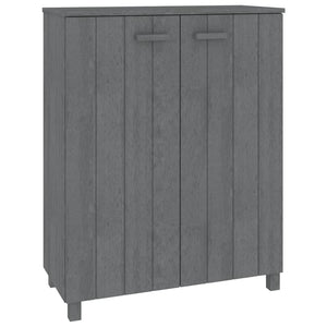 Dunkelgrauer Schuhschrank Kiefer Massivholz 85x108cm