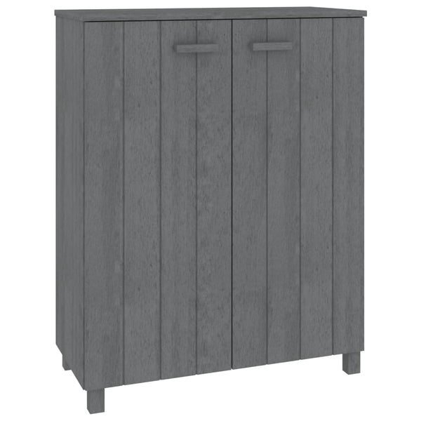 Dunkelgrauer Schuhschrank Kiefer Massivholz 85x108cm