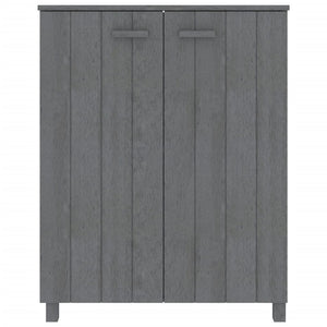 Dunkelgrauer Schuhschrank Kiefer Massivholz 85x108cm
