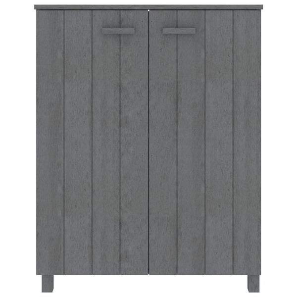 Dunkelgrauer Schuhschrank Kiefer Massivholz 85x108cm