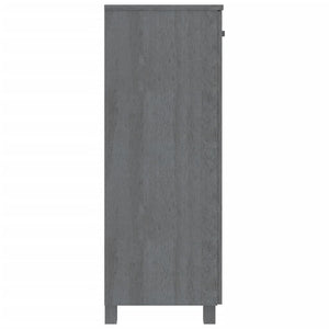 Dunkelgrauer Schuhschrank Kiefer Massivholz 85x108cm