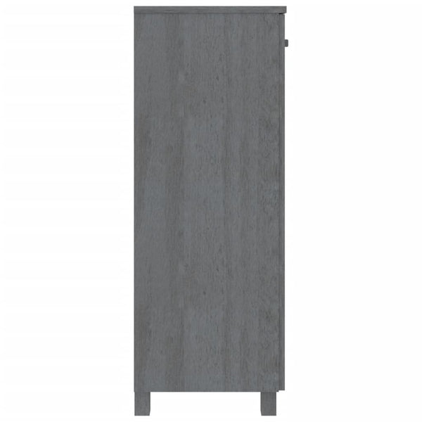 Dunkelgrauer Schuhschrank Kiefer Massivholz 85x108cm
