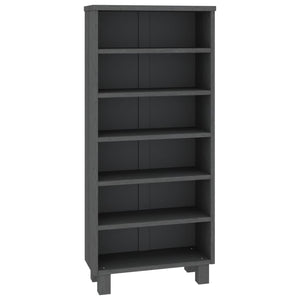 CD-Schrank Dunkelgrau Kiefer Massivholz