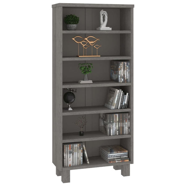 CD-Schrank Hellgrau Kiefer Massivholz