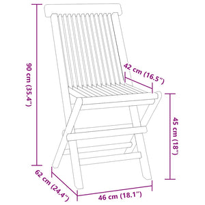 5-tlg. Garten-Essgruppe Klappbar Massivholz Teak