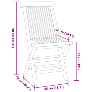5-tlg. Garten-Essgruppe Klappbar Massivholz Teak