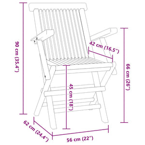 5-tlg. Garten-Essgruppe Klappbar Massivholz Teak
