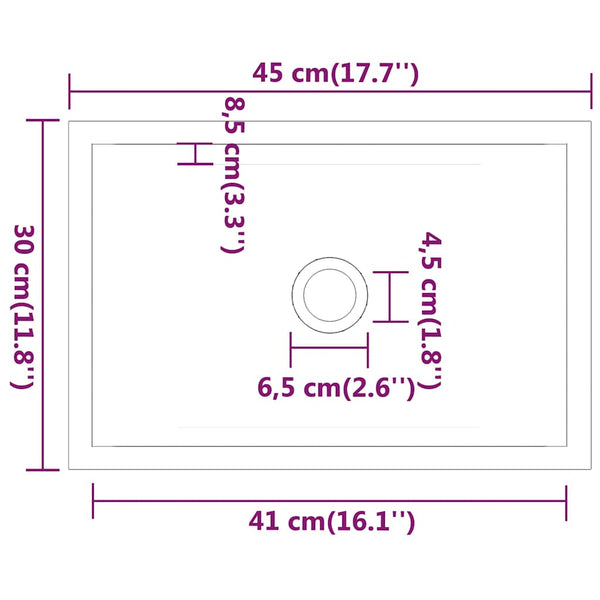 Waschtisch mit Creme Marmorbecken Massivholz Teak