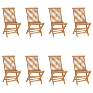 Klappbare Gartenstühle 8 Stk. Massivholz Teak