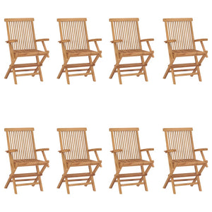 Klappbare Gartenstühle 8 Stk. Massivholz Teak
