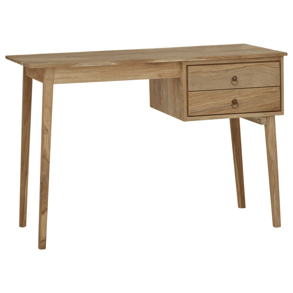 Massivholz Teak Schreibtisch mit 2 Schubladen