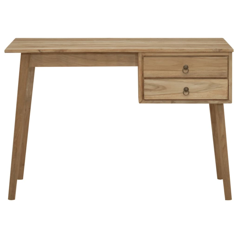 Massivholz Teak Schreibtisch mit 2 Schubladen