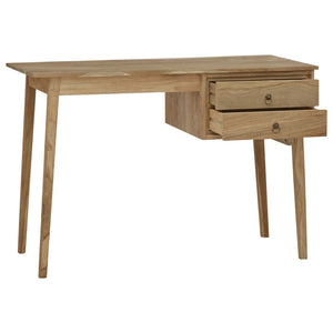 Massivholz Teak Schreibtisch mit 2 Schubladen