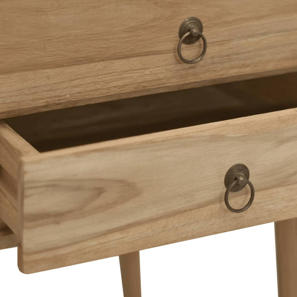 Massivholz Teak Schreibtisch mit 2 Schubladen