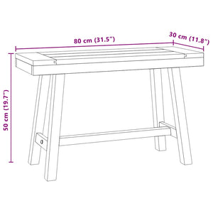 Teak Bank 80 cm Massivholz